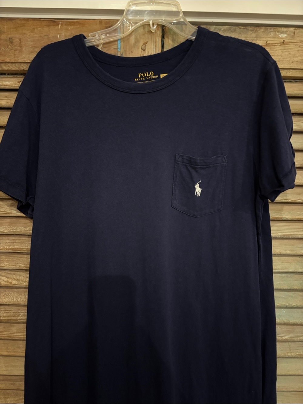 Polo by Ralph Lauren Navy Pocket Crew Tee with Embroidered Pony